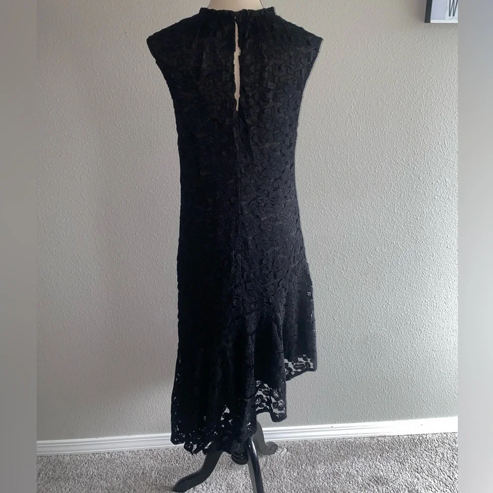 Trina TRINA TURK BLACK LACE SLEEVELESS DRESS SIZE SMALL - Picture 3 of 11